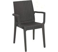 ARETA Nr. 4 Poltrone Dafne in Resina Simil Rattan Espresso