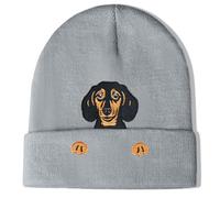 Aretas Berretto a Maglia da Dackel - Cappello Beanie Unisex per Donne e Uomini, Cappello per Regali per Amanti dei Cani, Decorazione per Dackel, Dachshund, Berretto Unico Ricamato, Berretto in Maglia