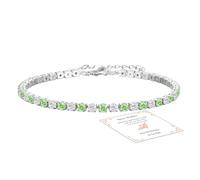 Aretas Braccialetto da donna in argento, Braccialetto Tennis Argento Sterling 925 Regolabile Gioielli Regalo Compleanno Natale per Lei Donne Fidanzata, Rame, Senza Gemstone