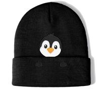 Aretas Pinguin Berretto Beanie Cappello Regali per Donne Uomini Regalo Con Pinguini Ricamati Berretto in Maglia Divertente Dolce Cartone Animato Animale Pinguini Decorazione, Nero , Taglia unica