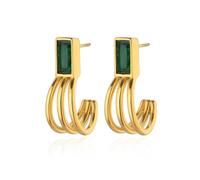 Aretes de Zricon cuadrado verde para mujer Color dorado Garra irregolare Gancho Pendiente de botón Joyería de boda femenina Regalo Regalos de moda Streetwear Accessorio per uomo donna regalo casual