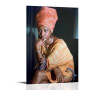 Aretha Franklin, Poster impermeabile da parete, stampa domestica, a prova di umidità, facile da installare e resistente allo sbiadimento, stile cornice, 50 x 75 cm