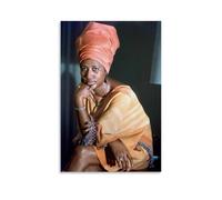 Aretha Franklin, Poster impermeabile da parete, stampa domestica, a prova di umidità, facile da installare e resistente allo sbiadimento, senza cornice, 50 x 75 cm