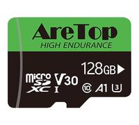 AreTop Scheda Micro SD 128 GB, scheda SD in confezione da 1, SDXC, U3, V30, C10, UHS-I, scheda di memoria con adattatore per Tablet/Drone/Dash Cam/Camera/Phone/Nintendo-Switch/PC,Lettura massima 100