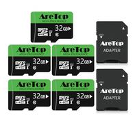 AreTop Scheda Micro SD da 32 GB, scheda di memoria UHS-I, TF Micro SDHC Classe 10, U1, con adattatore per Tablet/Drone/Dash Cam/Fotocamera/Phone/Nintendo-Switch/PC,Lettura massima 90 MB/s