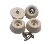 Aretro Ammortizzatore in gomma bianca da 22 mm, per sedili WC, porte, cassetti, pavimenti, 1 confezione da 4