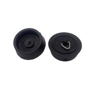 Aretro Tappo di scarico per vasca da bagno, 38 mm, in gomma, colore nero