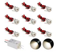 Aretto LED Piccolo 9PCS 12V 1W Da Incasso Luce Cella per Cucina, Scale, Armadio,