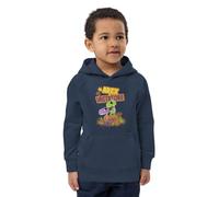 Arex & Vastatore Felpa Ecologica con Cappuccio per Bambini - 100% Cotone Bio e Poliestere Riciclato - Morbida e Calda, con Tasca Frontale e Cappuccio Foderato - Pullover Ragazzo per Scuola e Sport