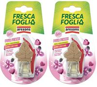 AREXONS 19551 Fresca foglia Boccettino Fragranza Pour Femme 4,5 ml, Profumatore Auto Liquido, Profumatore Ambiente Auto con Tappo in Legno Diffondi Profumo (Confezione da 2)