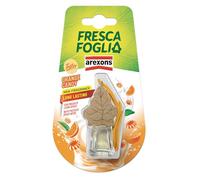 AREXONS 19561 Fresca foglia Boccettino Fragranza Orange Candy 4,5 ml, Profumatore Auto Liquido, Profumatore Ambiente Auto con Tappo in Legno Diffondi Profumo
