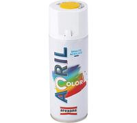 AREXONS | Acrilcolor, Smalto Spray Giallo Cadmio RAL 9005 400, ml Vernice Spray Tutte le Superfici, Smalto Acrilico Fai da Te Alta Copertura, Spray Resine Acriliche