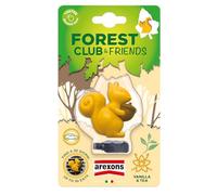 AREXONS Forest Club & Friends - Scoiattolo, Profumatore Auto da Bocchetta, Durata Fino a 30 Giorni, Fragranza Vanilla & Tea, Made in Italy