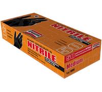 AREXONS Guanti In Nitrile Nero Spessore 0,28 MM Resistenti Riutilizzabili 50 Pz