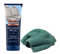 Arexons Kit Trattamento Interni In Pelle + Panno In Microfibra Verde Cartec