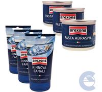 Arexons Mirage Pasta Abrasiva 150ml + Rinnova Fanali Auto Moto Camion 3x
