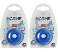 AREXONS My World Is Marine Profumatore Da Bocchetta, Profumatore Ambiente Auto, Formula In Gel 9 Gr, Profumazione Gradevole E Continua, Non Gocciola, color Marine, 30 g (Confezione da 2)