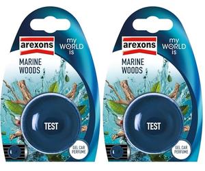 AREXONS My World Is Marine Profumatore Da Bocchetta, Profumatore Ambiente Auto, Formula In Gel 9 Gr, Profumazione Gradevole E Continua, Non Gocciola, color Marine, 30 g (Confezione da 2)