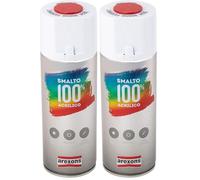 AREXONS | Smalto 100% Acrilico Rosso Ferrari 400 ml (Confezione da 2)