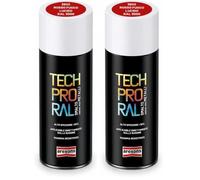AREXONS - Tech Pro Ral 3000 Rosso Fuoco Lucido Smalto Spray ad Alta Copertura per Manufatti Ferrosi Esterni Porte Cancelli Box 400ml (Confezione da 2)