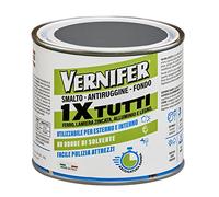 AREXONS | Vernifer a Base Acqua, Vernice e Antiruggine 500 ml, Colore Grigio Medio Brillante 4607, Vernice per Ferro e Alluminio, Made in Italy, Applicare direttamente sulla Ruggine