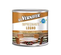 AREXONS Vernifer Impregnante Legno Noce Chiaro 500 ml, Impregnante all'Acqua Inodore Nutre, Protegge, Impermealizza Legno per Esterno e Interno, Dona Traspirazione, Rapida Asciugatura