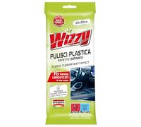 AREXONS WIZZY - Plastica Satinato Pulitore e Rinnovatore per Cruscotti di Nuova Generazione e Superfici in Plastica Interno Auto Profumazione Gradevole 16 Panni Umidificati