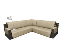 Arfntevss Copridivano ad angolo, 100% impermeabile, set di 3 pezzi, copridivano, a forma di L, universale, trapuntato, a forma di U, antiscivolo, protezione per mobili da animali domestici e cani