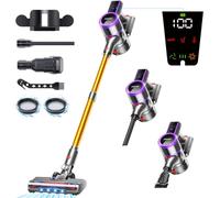 ARFUEE Aspirapolvere senza fili 45 Kpa/550 W/60 minuti, scopa aspirapolvere senza filo 1,5 l con spazzola anti-groviglio, strato di filtrazione a 7 fasi, adatto per pavimenti/tappeti/peli di animali