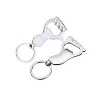 ARFUKA Apribottiglie portachiavi in metallo con ciondolo a forma di piede e mano, apribottiglie per bevande e birra, barista, regalo di Natale di compleanno per uomini e donne, confezione da 2