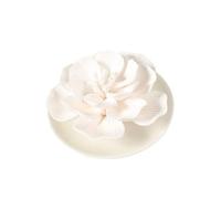 ARFUKA Diffusore di oli essenziali, mini pietra aromatica in ceramica, colore: bianco