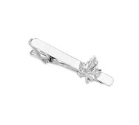 ARFUKA Fermacravatta a forma di foglia d'acero, in lega, accessorio elegante per affari, matrimoni e occasioni formali