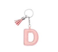 ARFUKA Portachiavi a forma di lettera in ecopelle con alfabeto auto, regalo per uomo e donna, Lettera D, Taglia unica
