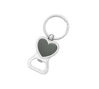 ARFUKA Portachiavi apribottiglie in acciaio inox, portachiavi portatile con ciondolo a forma di cuore, design leggero e compatto, regalo per uomini e donne