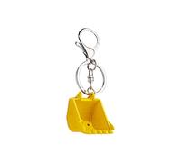 ARFUKA Portachiavi con ciondolo a forma di bulldozer in metallo, unisex, divertente portachiavi per compleanno, Natale, matrimonio, San Valentino, per uomini e donne, giallo, Giallo, S