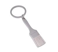 ARFUKA portachiavi con ciondolo a forma di pennello, portachiavi in metallo, regalo di Natale/compleanno per uomini e donne, argento