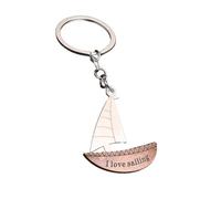 ARFUKA Portachiavi in metallo con ciondolo a forma di barca a vela, portachiavi in lega, unisex, regalo per uomini e donne, bronzo, Taglia unica