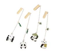 ARFUKA Segnalibri in metallo a forma di panda con segnalibro per lettura, idea regalo per donne, bambini, ragazzi, ragazze, lettori e amanti dei libri, confezione da 4