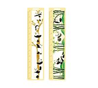 ARFUKA Segnalibro 2-in-1 Segnalibri in metallo Panda Lettura Libro Marcatori Righello Design Hollow Regali per insegnanti, studenti, amanti dei libri, confezione da 2