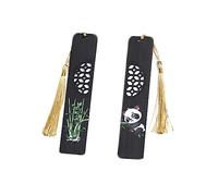 ARFUKA Segnalibro in legno Panda Bamboo Reading Book Markers Book Page Marker regalo per donne, bambini, ragazze, lettori e amanti dei libri, confezione da 2
