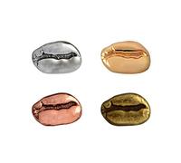 ARFUKA Set di 4 spille da spilla a forma di chicco di caffè, spille, regalo per uomini e donne, Metallo
