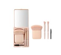ARFUKA Set di pennelli da trucco da viaggio mini kit completo di pennelli da trucco mini pennelli da trucco con custodia e specchio integrato