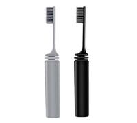 ARFUKA Spazzolino da denti da viaggio con custodia, setole morbide, mini spazzolino pieghevole per casa, viaggi, campeggio e in viaggio, confezione da 2