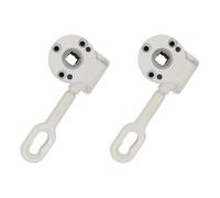 Arganello universale per ricambio tenda terrazzo caravan campeggio tende da sole a bracci estensibili meccanismo ingranaggi argano manuale (bianco, 170mm 2pc)