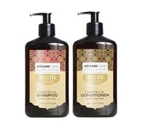 Arganicare | Duo Shampoo + Balsamo | Castore | Acceleratore della crescita | Pulisce e idrata delicatamente i capelli | Tutti i tipi di capelli | 1x400 ml+ 1x400 ml