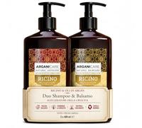 ARGANICARE Duo Shampoo + Dopo Shampoo al Ricino 2x400 ml (800 ml) - Acceleratore di Crescita, Pulisce e Idrata in Morbidezza, Capelli più Morbidi, per Tutti i Tipi di Capelli