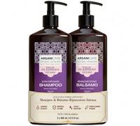 ARGANICARE Duo Shampoo e Balsamo all’Olio di Fico d’India per Capelli - 400 ml + 400 ml, trattamento detergente e districante, set cura quotidiana per capelli