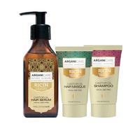 ARGANICARE| Gamma della ricina| Siero protettivo 100ml+Shampoo 50 ml+Maschera 50ml| Con olio di ricino biologico | Cura dei capelli | Alimentazione | Rinforzare | Idratazione | Tutti i tipi di capelli