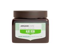 ARGANICARE Maschera Idratante per Capelli Secchi e Spenti con Aloe Vera e Olio di Argan, trattamento nutriente e illuminante, vasetto da 500 ml