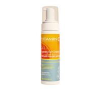 ARGANICARE Schiuma Detergente Viso 2 in 1 con Vitamina C, 225 ml - Detersione quotidiana e pelle più luminosa, texture in schiuma, rimuove impurità e residui di trucco, uso giorno e sera
